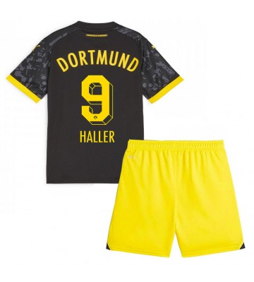 Borussia Dortmund Sebastien Haller #9 Bortaställ Barn 2023-24 Kortärmad (+ Korta byxor)